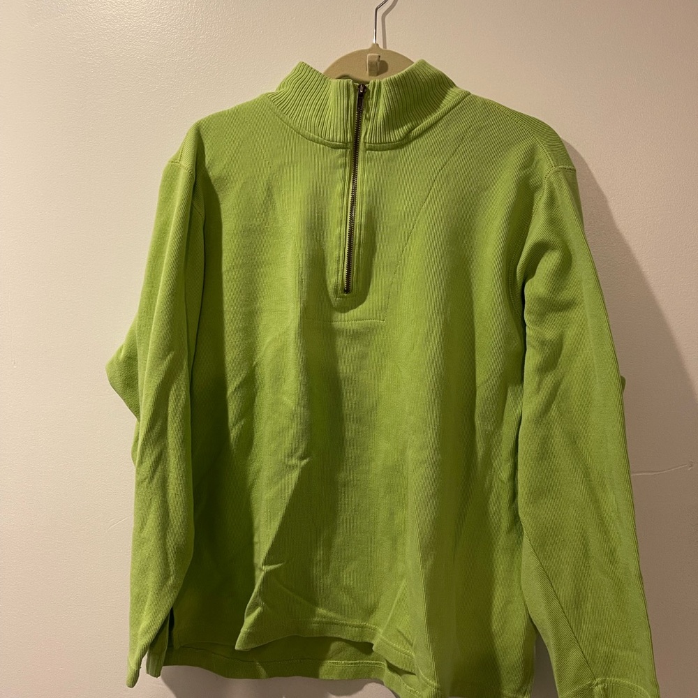 GREEN 1/4 ZIP UP